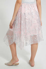 Load image into Gallery viewer, Redtag-Pink-With-Silver-Foil-Tulle-Skirt-Skirts-Senior-Girls-9 to 14 Years
