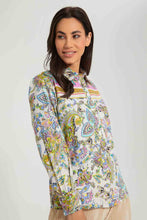Load image into Gallery viewer, Redtag-Multi-Color-Paisley-Print-Satin-Shirt-Blouses-Women&#39;s-
