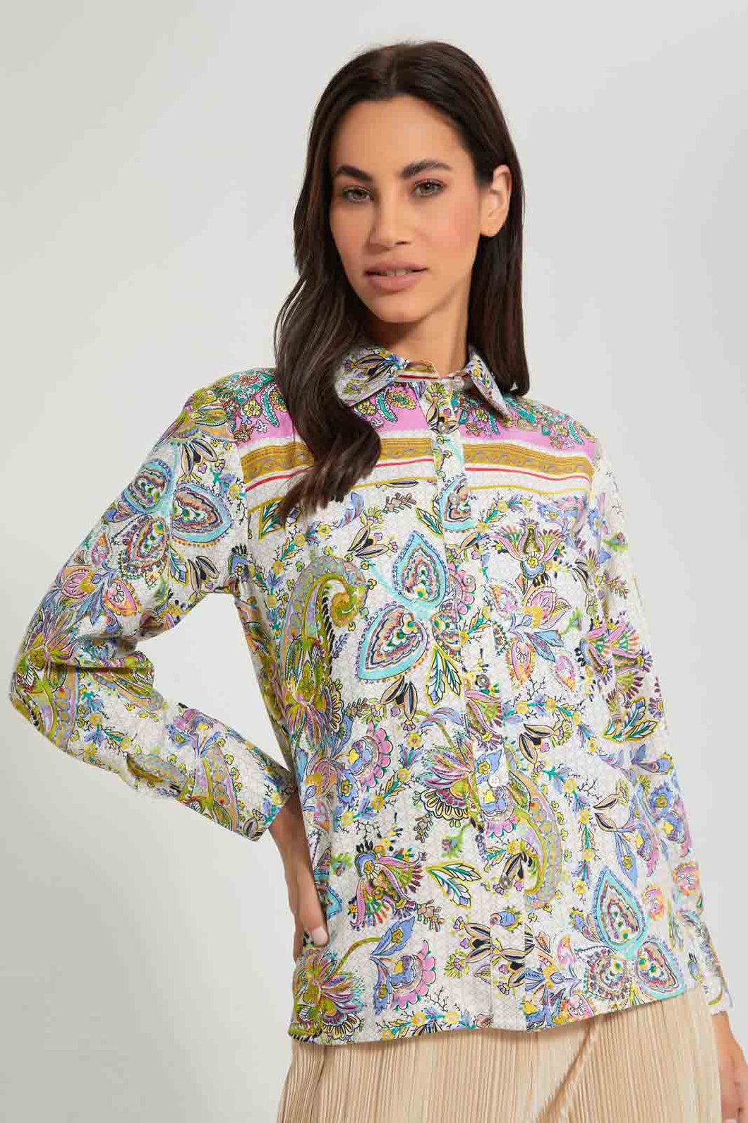 Redtag-Multi-Color-Paisley-Print-Satin-Shirt-Blouses-Women's-
