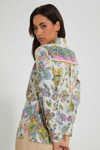 Load image into Gallery viewer, Redtag-Multi-Color-Paisley-Print-Satin-Shirt-Blouses-Women&#39;s-
