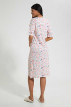 تنزيل الصورة على معرض الصور، Redtag-Peach-Floral-Printed-Nightgown-Nightgowns-Women&#39;s-
