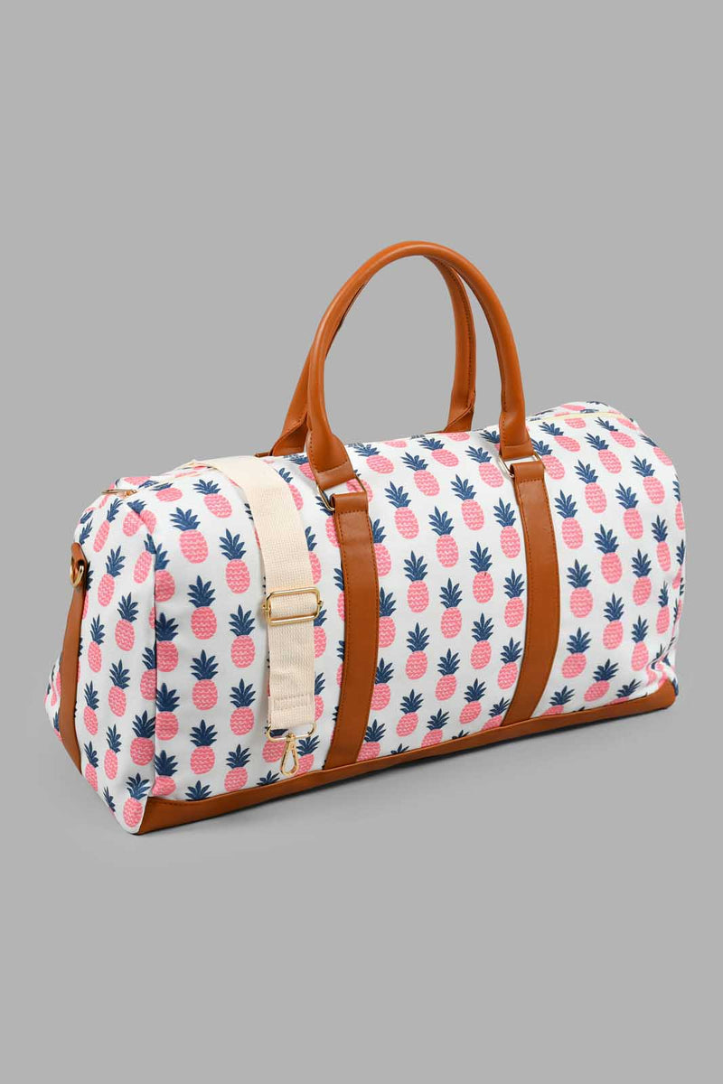 Redtag-Assorted-Duffle-Bag-Pineapple-Prints-Duffle-Bags-Travel-Accessories-