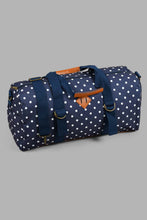 تنزيل الصورة على معرض الصور، Redtag-Navy-Duffle-Bag,-Navy-Polka-Duffle-Bags-Travel-Accessories-
