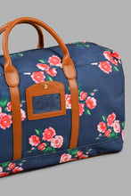 تنزيل الصورة على معرض الصور، Redtag-Navy-Duffle-Bag-Floral-Prints-Duffle-Bags-Travel-Accessories-
