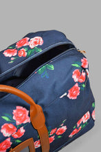 تنزيل الصورة على معرض الصور، Redtag-Navy-Duffle-Bag-Floral-Prints-Duffle-Bags-Travel-Accessories-
