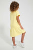 Redtag-Lt-Yellow-Casual-Dress-With-Daisy-Placement-Print-&-2-Way-Sequins-Dresses-Girls-2 to 8 Years