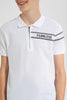 Redtag-White-Mandarin-Collar-Zip-Placket-Polo-Polo-Shirts-Senior-Boys-9 to 14 Years