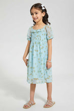 Load image into Gallery viewer, Redtag-Mint-Embellished-Printed-Dress-Dresses-Girls-2 to 8 Years
