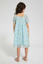 Load image into Gallery viewer, Redtag-Mint-Embellished-Printed-Dress-Dresses-Girls-2 to 8 Years
