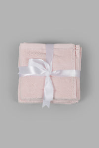 Redtag-Pink-Textured-Cotton-Face-Towel-Set-(4-Piece)-0,-Colour:Pink,-Filter:Home-Bathroom,-HMW-BAC-Face-Towels,-New-In,-New-In-HMW-BAC,-Non-Sale,-S22B,-Section:Homewares-Home-Bathroom-