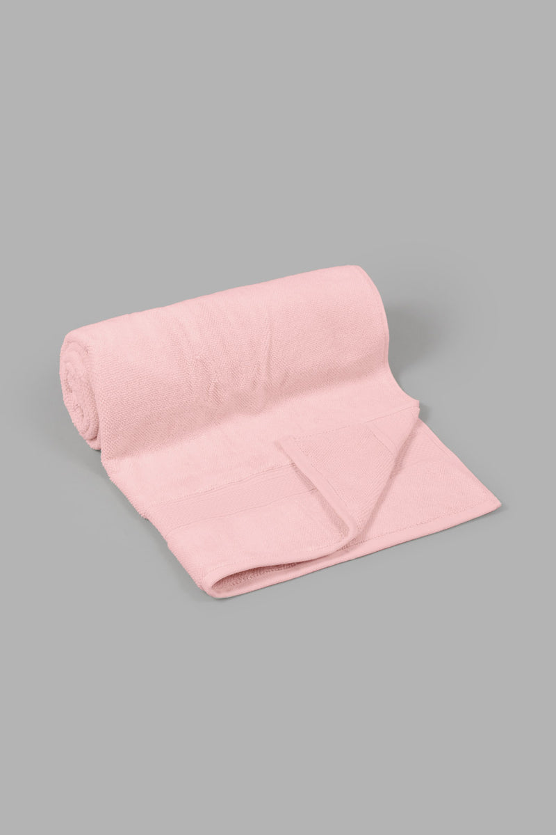 Redtag-Pink-Textured-Cotton-Bath-Sheet-Bath-Towels-Home-Bathroom-