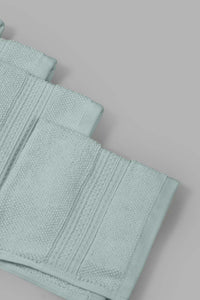 Redtag-Mint-Textured-Cotton-Face-Towel-Set-(4-Piece)-0,-Colour:Mint,-Filter:Home-Bathroom,-HMW-BAC-Face-Towels,-New-In,-New-In-HMW-BAC,-Non-Sale,-S22B,-Section:Homewares-Home-Bathroom-