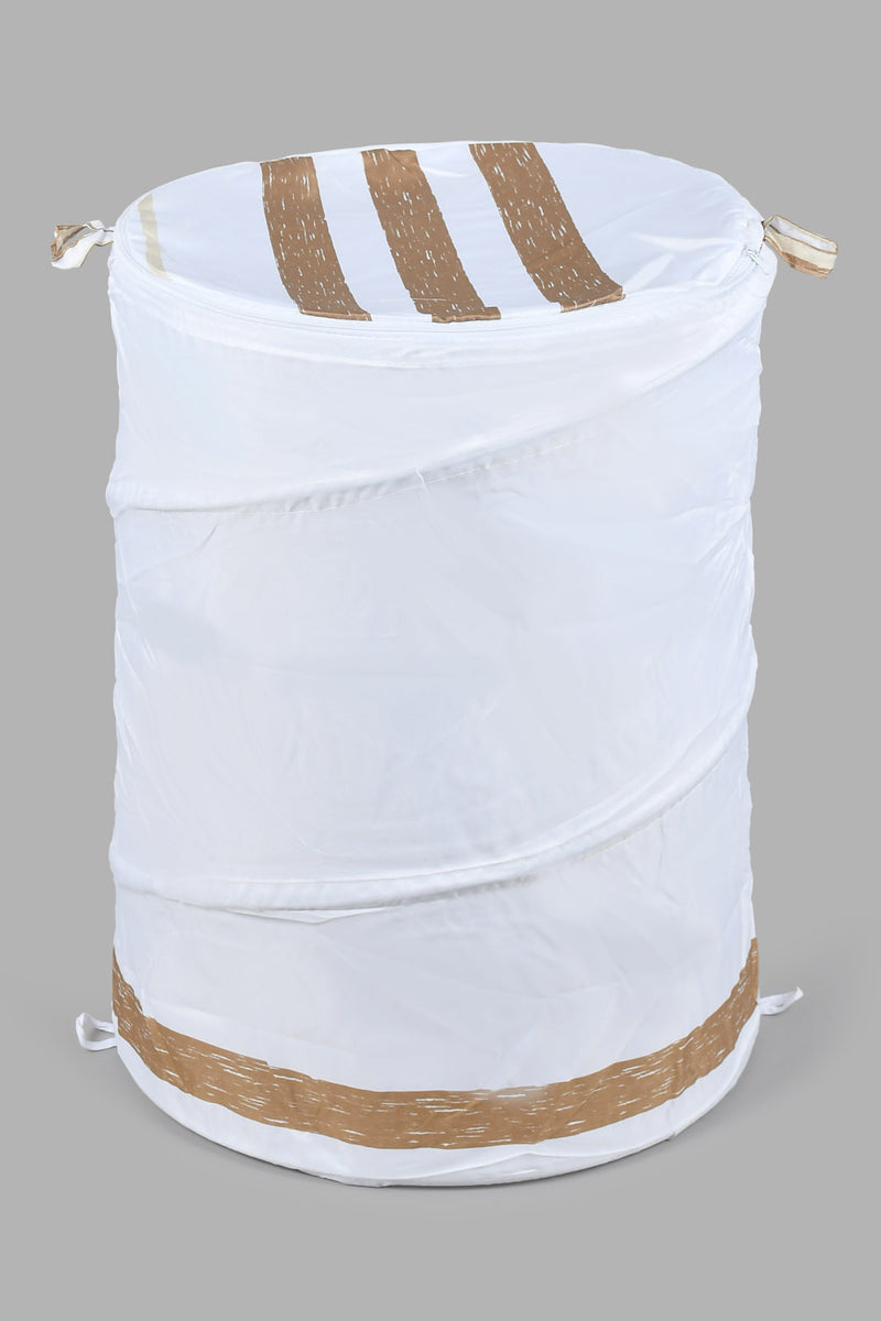 Redtag-Beige-Round-Laundry-Hamper-Laundry-Hampers-Home-Bathroom-