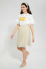 Redtag-Gold-Mettalic-Tulle-Skirt-Skirts-Senior-Girls-9 to 14 Years