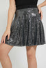 Redtag-Black/Silver-Sequins-Skater-Skirt-Skirts-Senior-Girls-9 to 14 Years