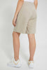 Redtag-Beige-Highwaist-Button-Front-Short-Cargo-Pants-Senior-Girls-9 to 14 Years