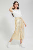 Redtag-Gold-Mettalic-Pleated-Culottes-Cargo-Pants-Senior-Girls-9 to 14 Years