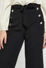 Redtag-Black-Highwaist-Wideleg-Front-Buttton-Trouser-Cargo-Pants-Senior-Girls-9 to 14 Years