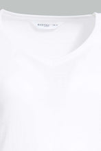 Load image into Gallery viewer, Redtag-White-V-Neck-T-Shirt-Plain-Women&#39;s-
