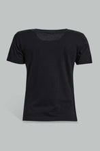 Load image into Gallery viewer, Redtag-Black--Crew-Neck-T-Shirt-Plain-Women&#39;s-
