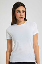 Load image into Gallery viewer, Redtag-White-Crew-Neck-T-Shirt-Plain-Women&#39;s-
