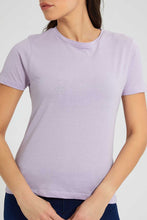 Load image into Gallery viewer, Redtag-Lilac-Crew-Neck-T-Shirt-Plain-Women&#39;s-
