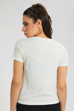 Load image into Gallery viewer, Redtag-Ivory--Crew-Neck-T-Shirt-Plain-Women&#39;s-
