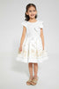 Redtag-Cream-Jacquard-Bottom-Dress-Dresses-Girls-2 to 8 Years