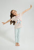Redtag-Peach/Mint-Printed-S/Sleeve-Pyjama-Set-Colour:Mint,-Filter:Girls-(2-to-8-Yrs),-Girls-Pyjama-Sets,-New-In,-New-In-GIR,-Non-Sale,-S22C,-Section:Kidswear-Girls-2 to 8 Years