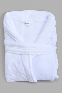 Redtag-White-Bath-Robe-Set-(5-Pcs)-Category:Robes,-Colour:White,-Filter:Home-Bathroom,-HMW-BAC-Bce-Bath-Accessories,-New-In,-New-In-HMW-BAC,-Non-Sale,-S22B,-Section:Homewares-Home-Bathroom-