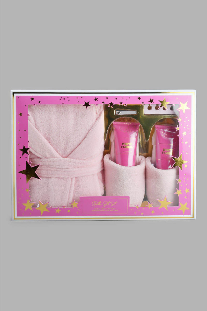 Redtag-Pink-Bath-Robe-Set-(6-Pcs)-Category:Robes,-Colour:Pink,-Filter:Home-Bathroom,-HMW-BAC-Bce-Bath-Accessories,-New-In,-New-In-HMW-BAC,-Non-Sale,-S22B,-Section:Homewares-Home-Bathroom-