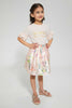 Redtag-Peach-Embellished-T-Shirt-With-Frilled-Sleeve-Embellished-Girls-2 to 8 Years