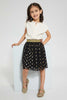 Redtag-Black-Printed-Skirt-Skirts-Girls-2 to 8 Years