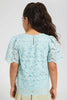 Redtag-Mint-Embellished-Lace-Blouse-Blouses-Girls-2 to 8 Years