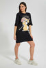 Redtag-Black-Thumper-Long-Line-Character-T-Shirt-Embellished-Women's-