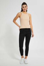 Load image into Gallery viewer, Beige Full-Length Ribbed Vest
