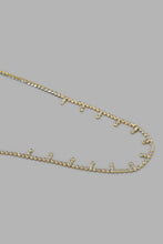 تنزيل الصورة على معرض الصور، Redtag-Gold-With-Rhinestone-Embellished--Necklace-Necklaces-Women-
