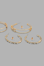 تنزيل الصورة على معرض الصور، Redtag-Gold-With-Rhinestone-Embellished-Earring-Set-Earrings-Women-
