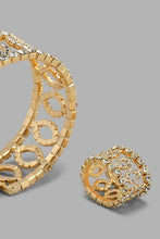 تنزيل الصورة على معرض الصور، Redtag-Gold-With-Rhinestone-Embellished-Bracelet-Set-Bracelets-Women-
