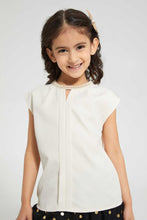 Load image into Gallery viewer, Redtag-Gold-Embelished-Neck-Blouse-Blouses-Girls-2 to 8 Years
