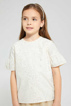 Load image into Gallery viewer, Redtag-Beige-Embelished-Blouse-Blouses-Girls-2 to 8 Years
