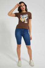 تنزيل الصورة على معرض الصور، Redtag-Brown-Tom-&amp;-Jerry-Print-T-Shirt-Character-Women&#39;s-
