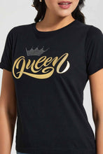 Load image into Gallery viewer, Redtag-Black-Queen-Print-T-Shirt-Graphic-T-Shirts-Women&#39;s-
