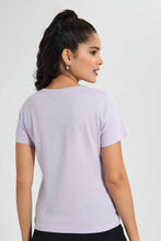 Load image into Gallery viewer, Redtag-Lilac-Athletic-Print-T-Shirt-Graphic-T-Shirts-Women&#39;s-
