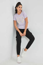 Load image into Gallery viewer, Redtag-Lilac-Athletic-Print-T-Shirt-Graphic-T-Shirts-Women&#39;s-

