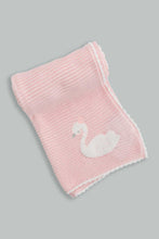 Load image into Gallery viewer, Redtag-Pink-Swan-Sweater-Blanket-Baby-Blankets-Baby-0 to 12 Months
