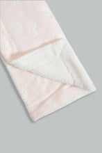 Load image into Gallery viewer, Redtag-Pink-Bunny-Embossed-Sherpa-Blanket-Baby-Blankets-Baby-0 to 12 Months
