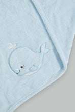 Load image into Gallery viewer, Redtag-Blue-Whale-Fluffy-Blanket-Baby-Blankets-Baby-0 to 12 Months
