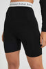 Redtag-Black-Short-With-Printed-Waistband-Loungewear-Women's-