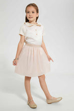 Load image into Gallery viewer, Redtag-Rose-Gold-Lurex-Skirt-Skirts-Girls-2 to 8 Years
